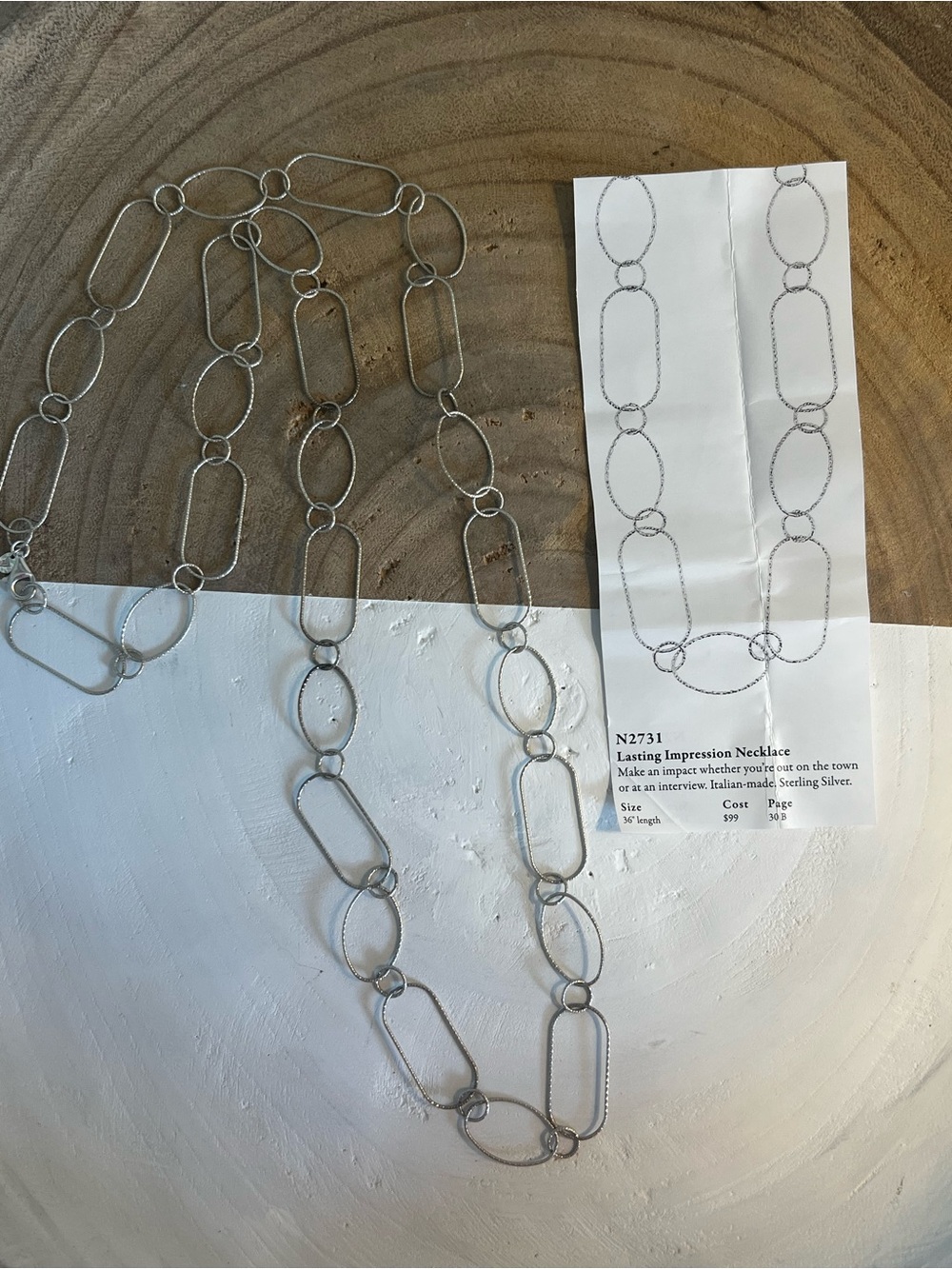 Silpada Silver Long Link Necklace